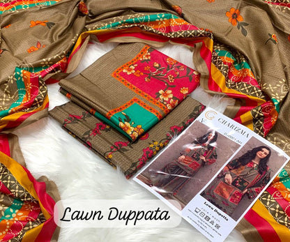 CHARIZMA, LAWN shirt, trouser and Duppata 3PCS