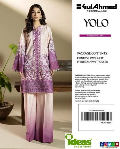 GUL-AHMED YOLO TWO PC CO-ORD SET