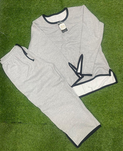 Grey stitched, comfortable night suit medium and large