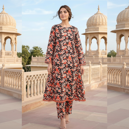 RUPAS, Digital Print Superior Lawn All-Over Print Shirt & Trouser