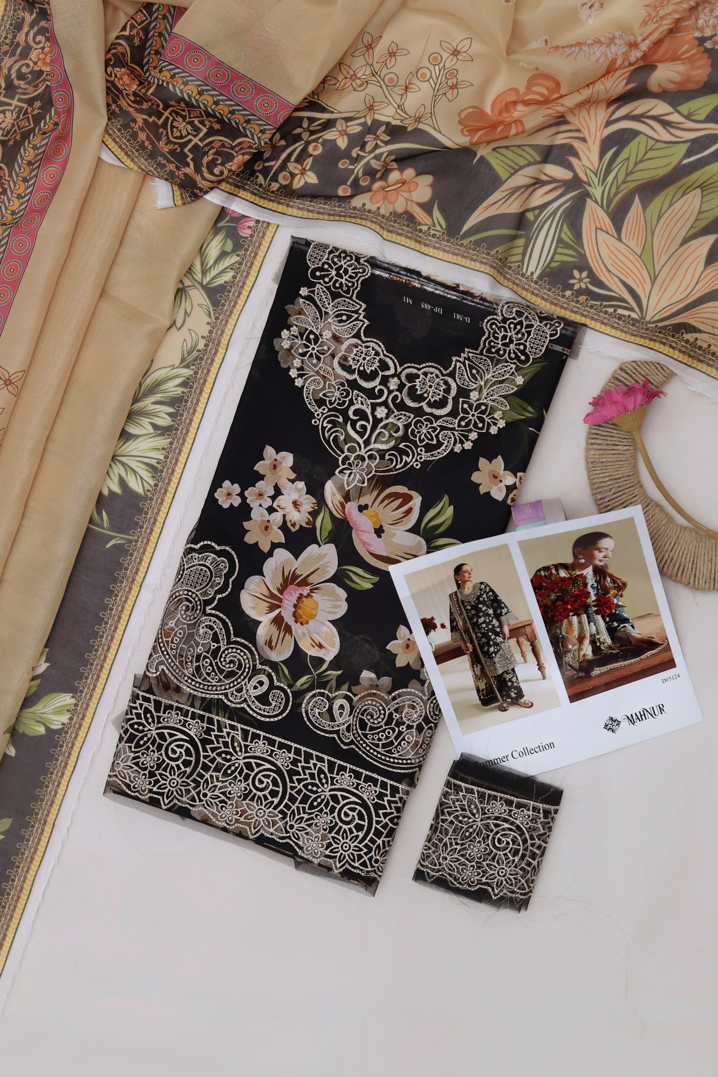 LAWN, 3Pc, Front  Embroidered Printed.