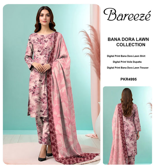 BAREEZE 💯💯**Summer Collection 2026* LAWN 90/70*
AIR JET BANA DORA*