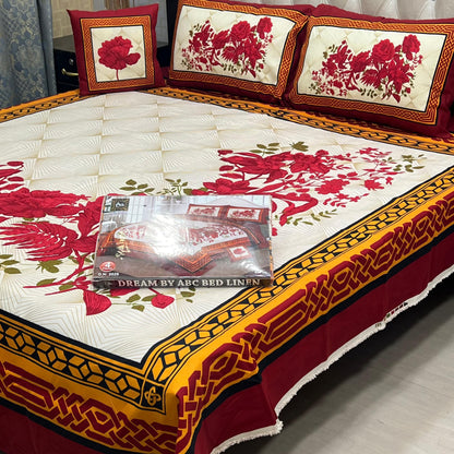 3 D PANEL BEDSHEET CRYSTAL COTTON*