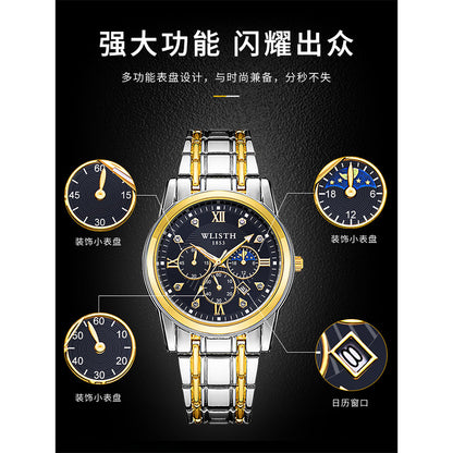 Quartz watch whilsit genuine calendar men's watch