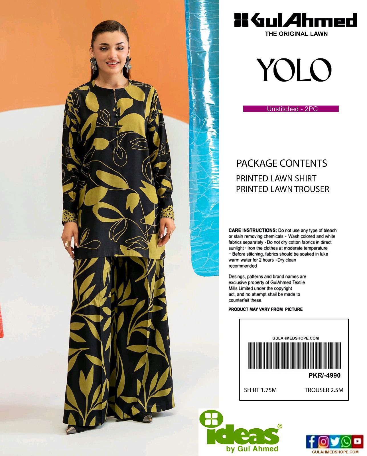 GUL-AHMAD YOLO TWO PC CO-ORD SET