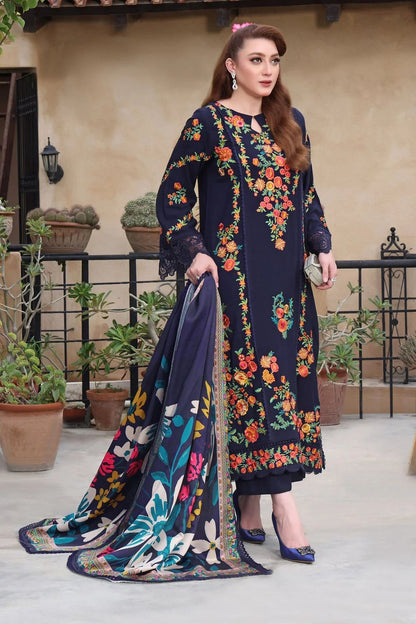 Aneela's embroidered lawn shirt and  printed Monark duppata
