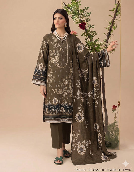 MARIA.B digital printed and Front head embroidered Lawn, new arrival