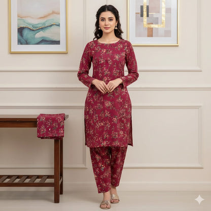 Floral Prints New Arrival,Summer Collection 2026, 2pc,Front Full Digital Printed Shirt*