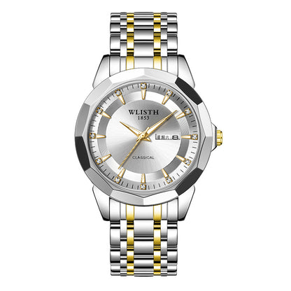 Watch Men's New Waterproof Sports Stainless Steel Belt Luminous Quartz Watch Student Fashion Trend Men's Watch Non-Mechanical Trend