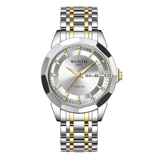 Watch Men's New Waterproof Sports Stainless Steel Belt Luminous Quartz Watch Student Fashion Trend Men's Watch Non-Mechanical Trend