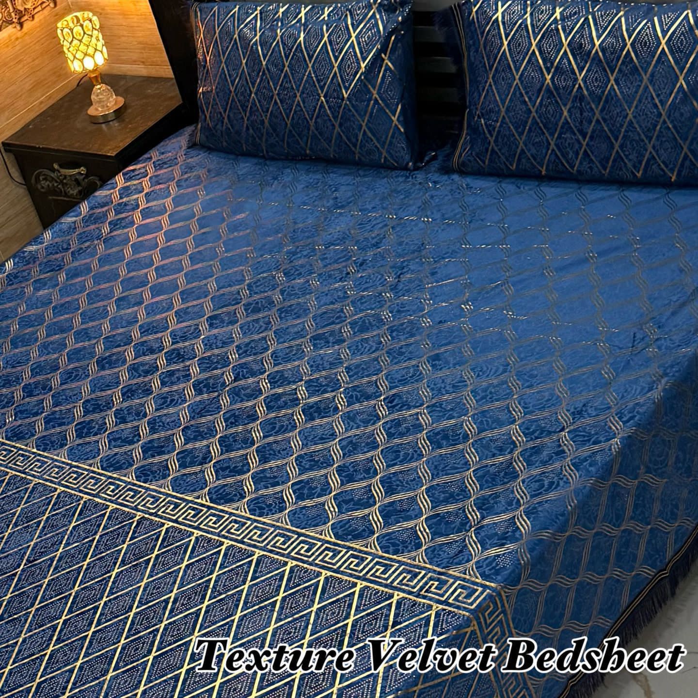 3PC Texture Velvet Bedsheet 25 colour's
