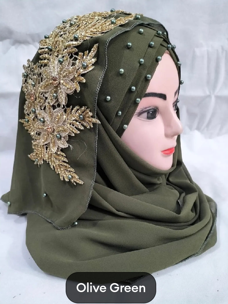 Ladies fancy hijab, Turkish model, elegant for formal occasion