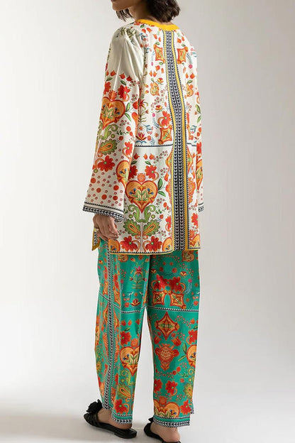 New arrival Stitched 2 pcs printed shirt and trouser