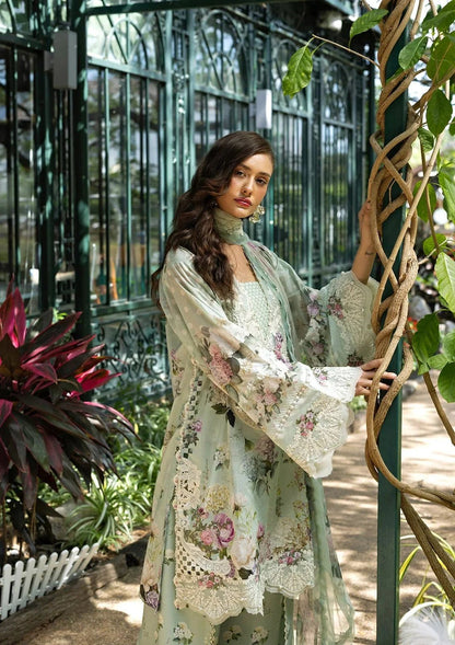 Elaf-Printed lawn shirt & printed silk  dupatta