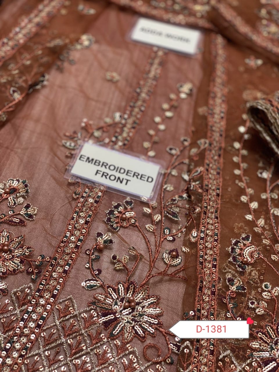 Ladies Semi stitched embroidered dress Maria B