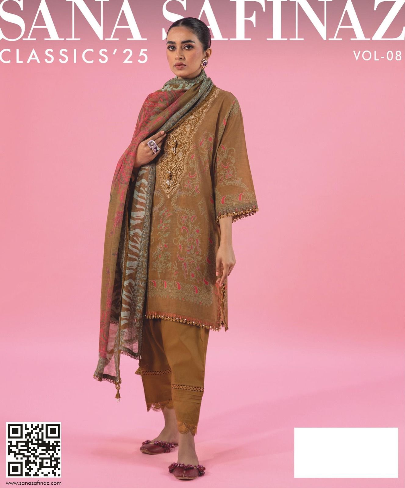 Sana Safinaz, Digital Printed Lawn Shirt 8 colours