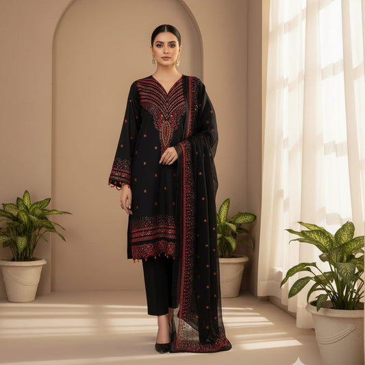Lawn/cotton Hit Traditional Fully Sequence Embroidered, 2K26