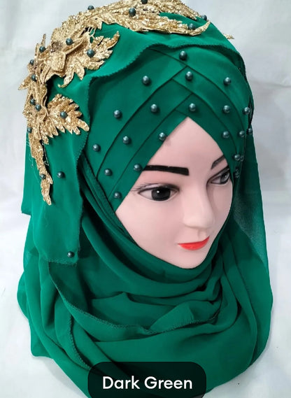 Ladies fancy hijab, Turkish model, elegant for formal occasion