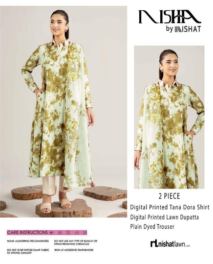 NISHA, by Nishat, Premium Printed Lawn Tana Dora Shirt