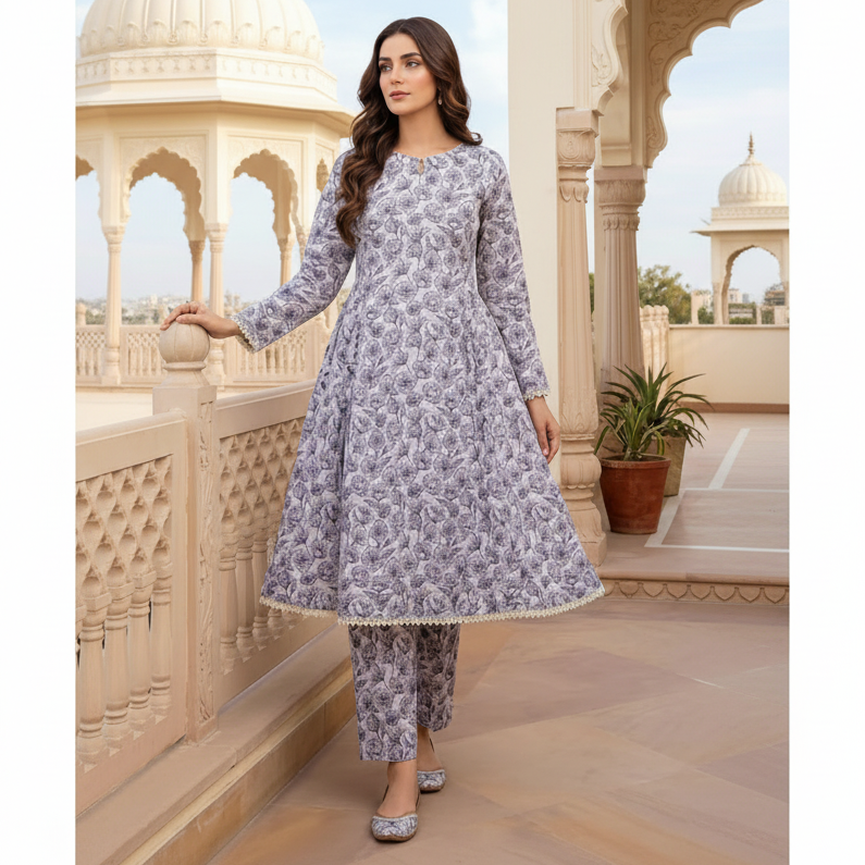 RUPAS, Digital Print Superior Lawn All-Over Print Shirt & Trouser