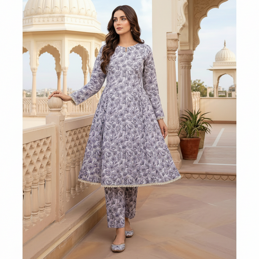 RUPAS, Digital Print Superior Lawn All-Over Print Shirt & Trouser