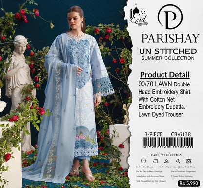 Parishay 6138 Premium lawn embroidered patch