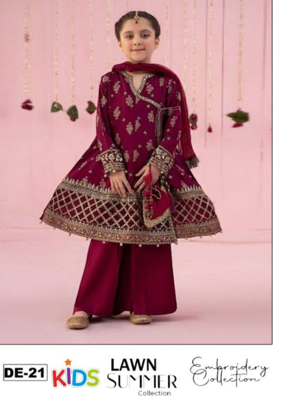 Lawn Eid collection 3pc Kids