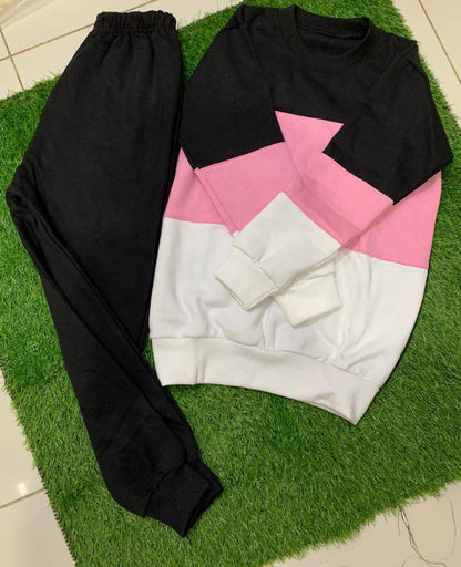 Kids fleece plain track suit