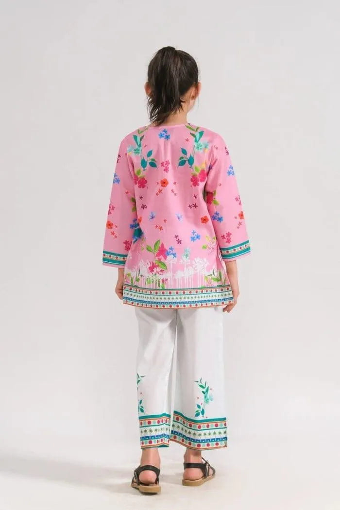 Pink kurta shalwar suit for girls 5-12 years