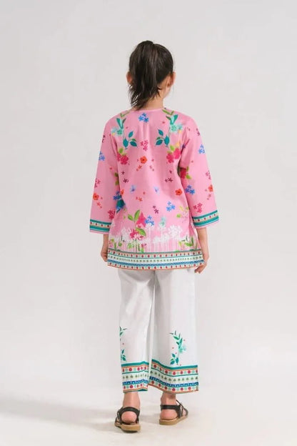 Pink kurta shalwar suit for girls 5-12 years