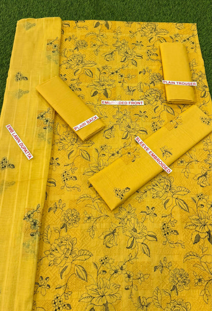 Bareezé 🟡 *FABRIC*LAWN 90/70*3pc