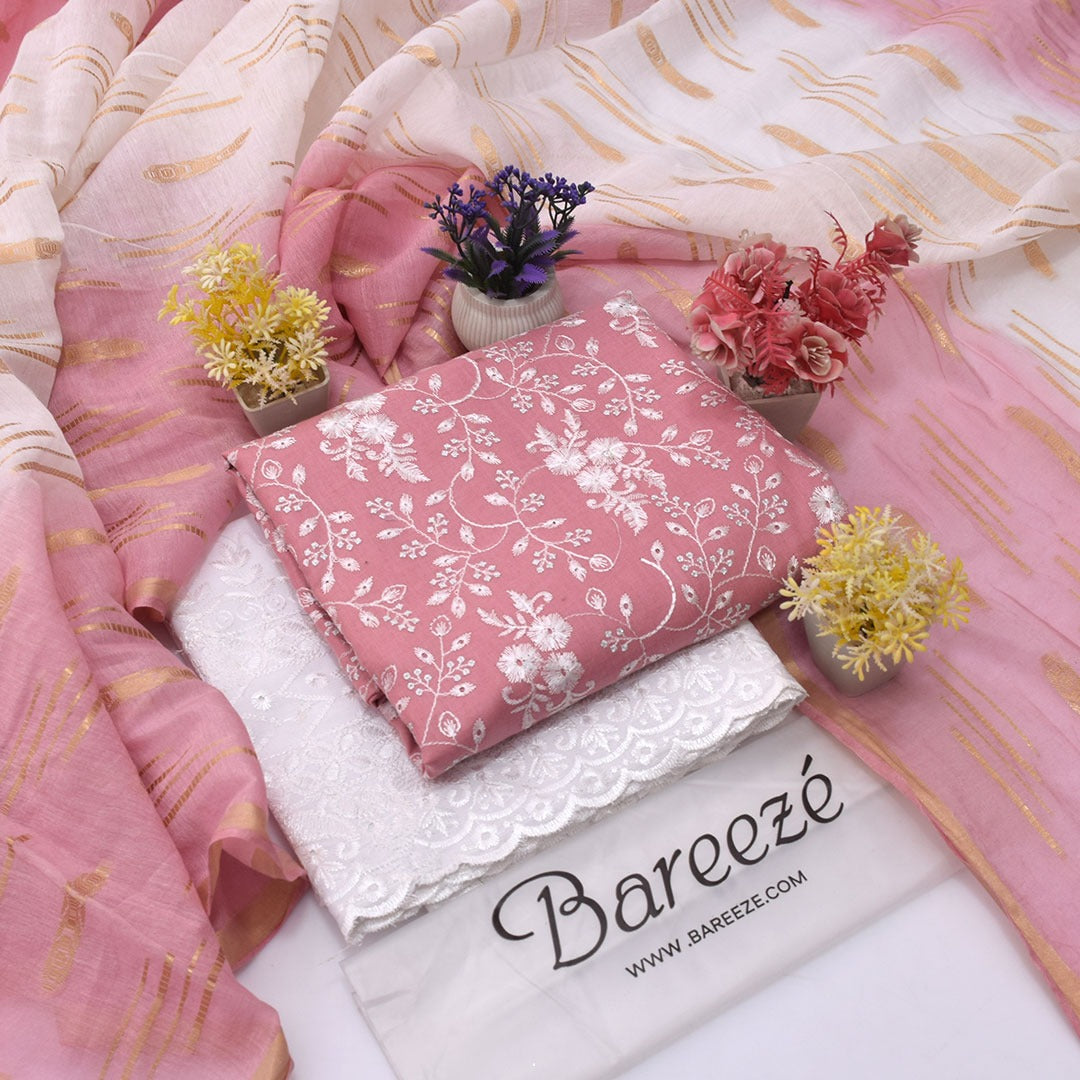 Bareezè, Lawn 2026, Dorya cotton,3pcs,embroidered 36 color's