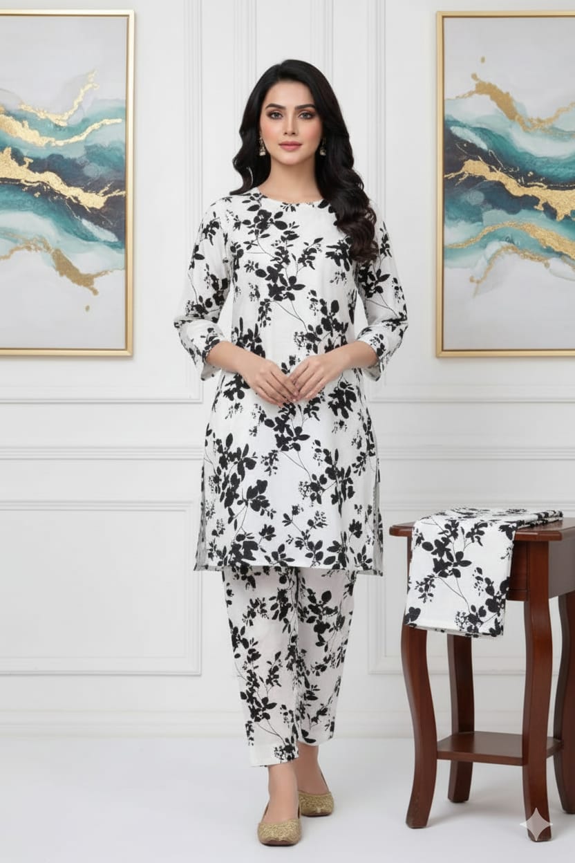 Floral Prints New Arrival,Summer Collection 2026, 2pc,Front Full Digital Printed Shirt*