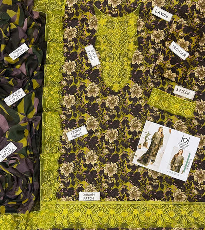 Tawakal printed lawn 90/70*
*03PCS unstitched dress*