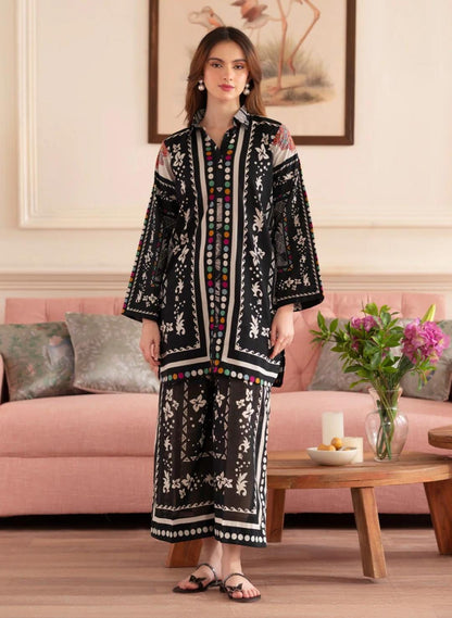 Mahnur,02PCS unstitched suit, lawn 90/88*