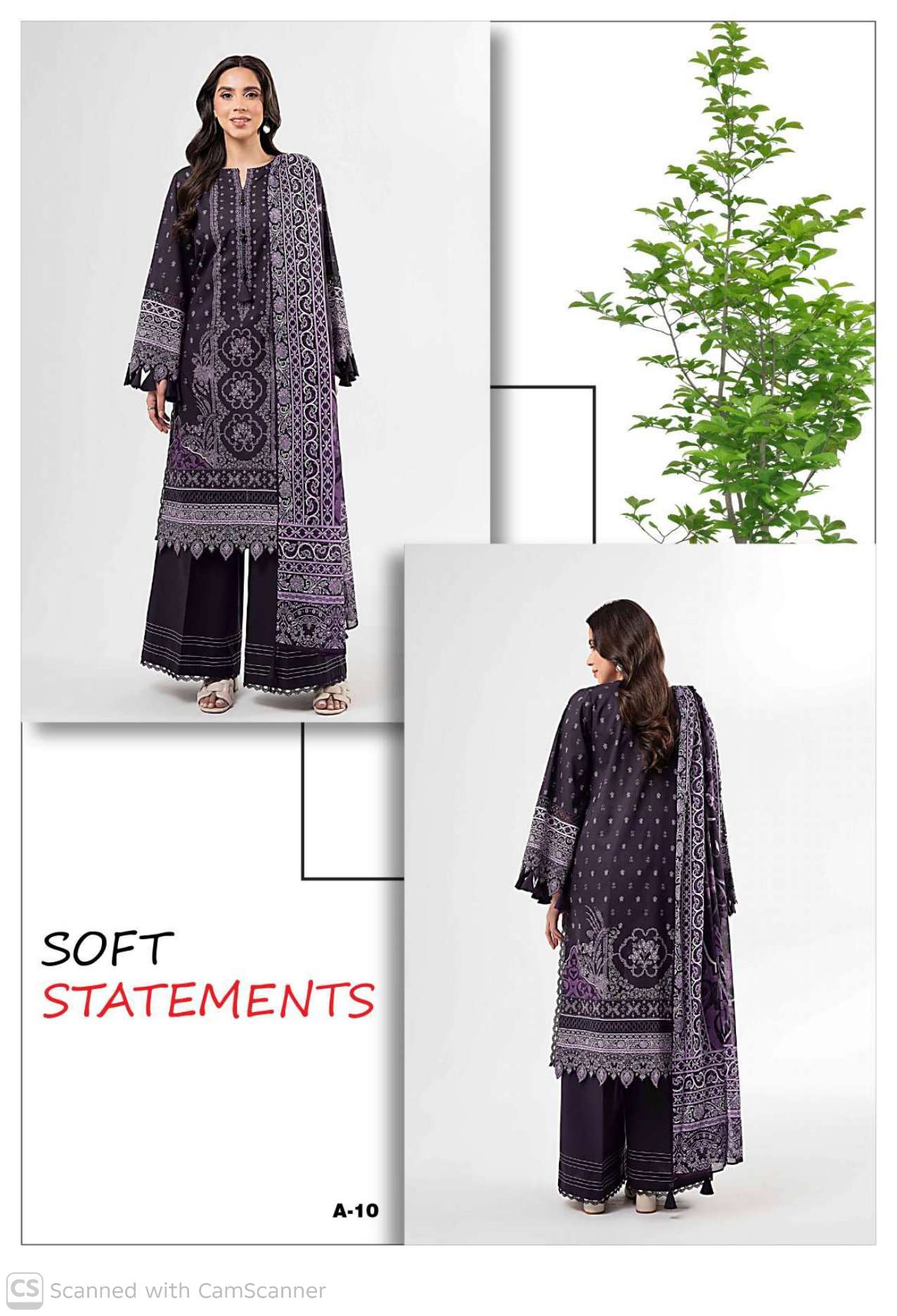 Ladies printed Karandi dress