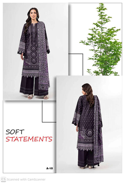 Ladies printed Karandi dress
