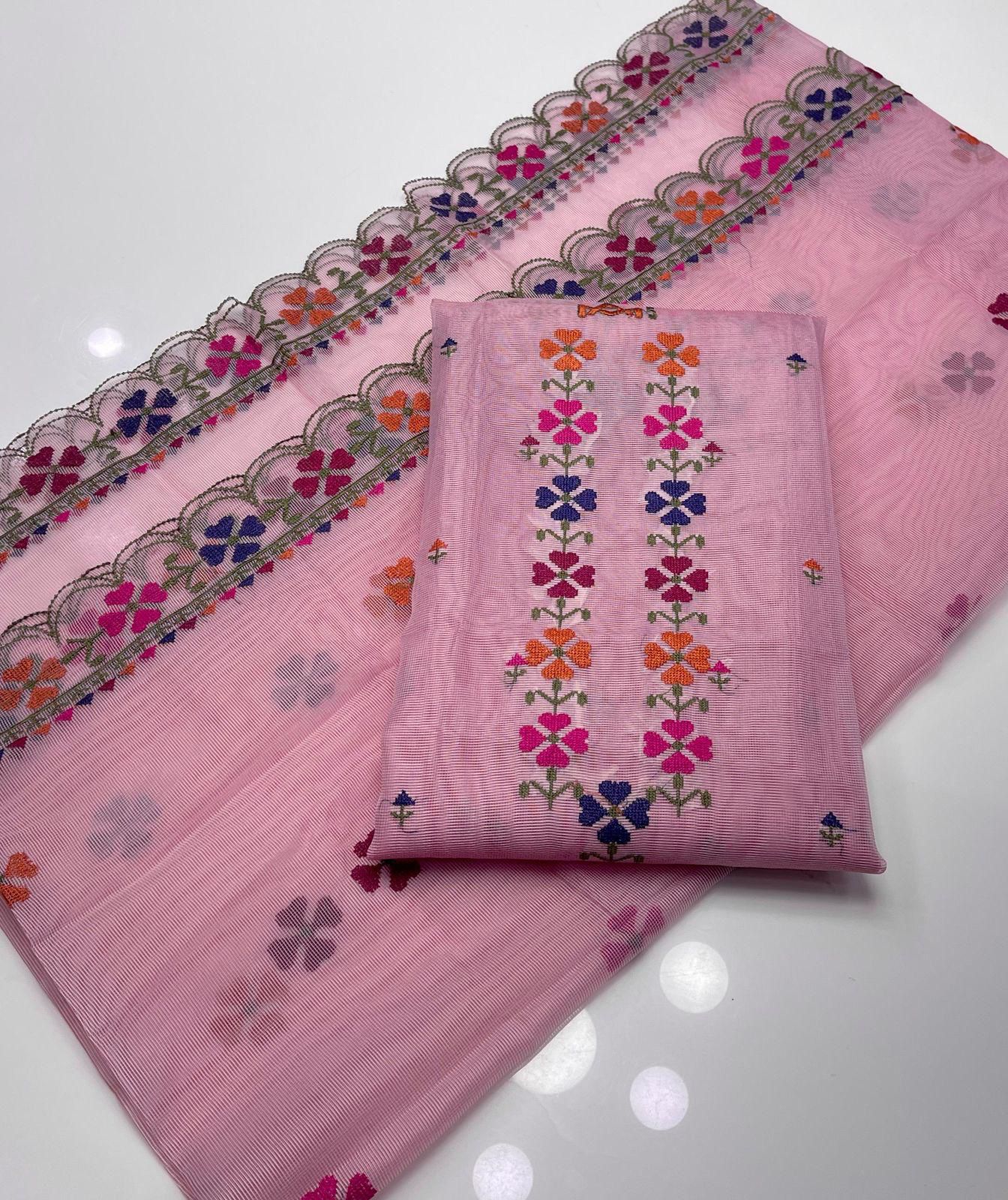 New Arrival's, 2 pc Dress,
Shirt Khaddi net cross stitch embroidered