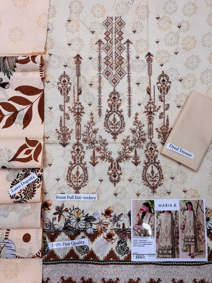 MARIA.B digital printed and Front head embroidered Lawn, new arrival