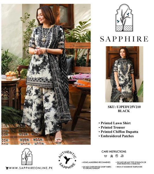 Sapphire lawn and shiffon