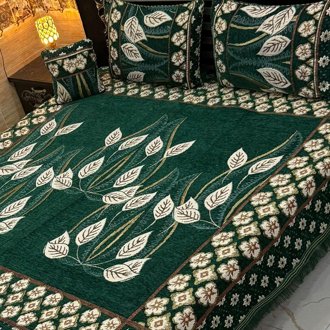 Velvet Jacquards embroidered soft  bed sheet