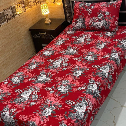 Alkaram 4Pc Mix Cotton Single Pair Bedsheets  4 colours
