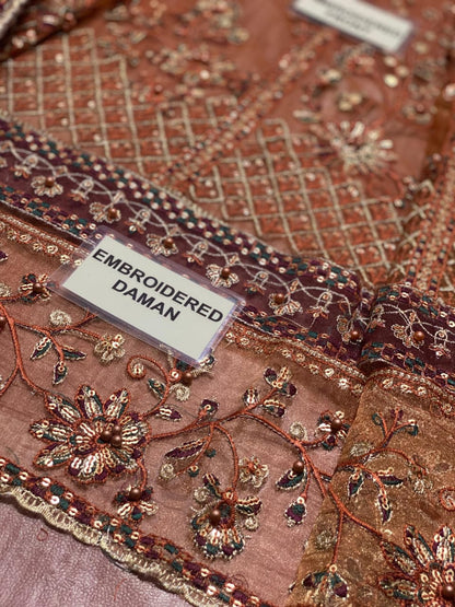 Brand FARASHA*Fabric overview*
Complete Net frock with Shamose Silk trouser