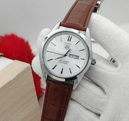 Carrera Calibre 5 - Luxury Swiss Watch With Leather Strap Mens Watch Wrist Watch | Best Quality Men Watch | Best Quality Analog Watch For Men - Without Box