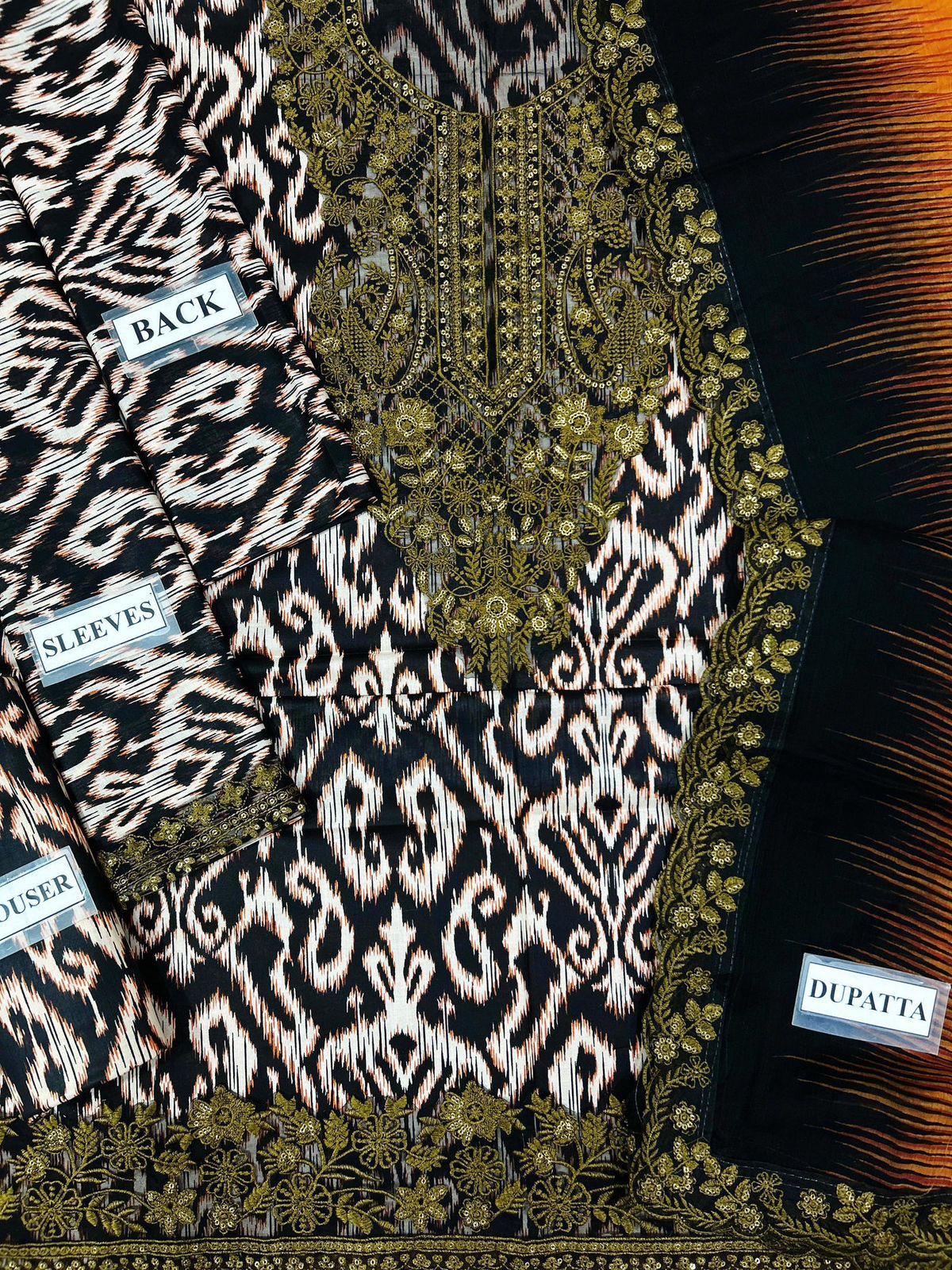 WHITE & Black, Lawn & Chiffon