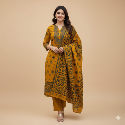 Premium lawn,cotton printed 3-pcs V-Gala Embroidery
