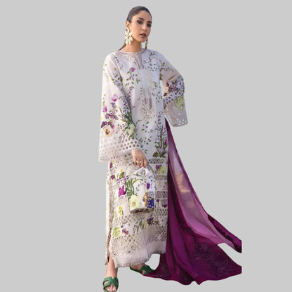 Iznik 03PCS, FABRIC Digital printed Bana Dora Lawn 90/88