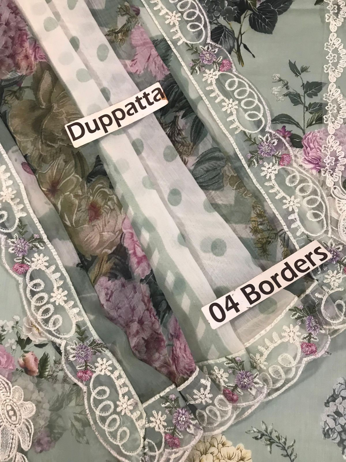 Elaf-Printed lawn shirt & printed silk  dupatta