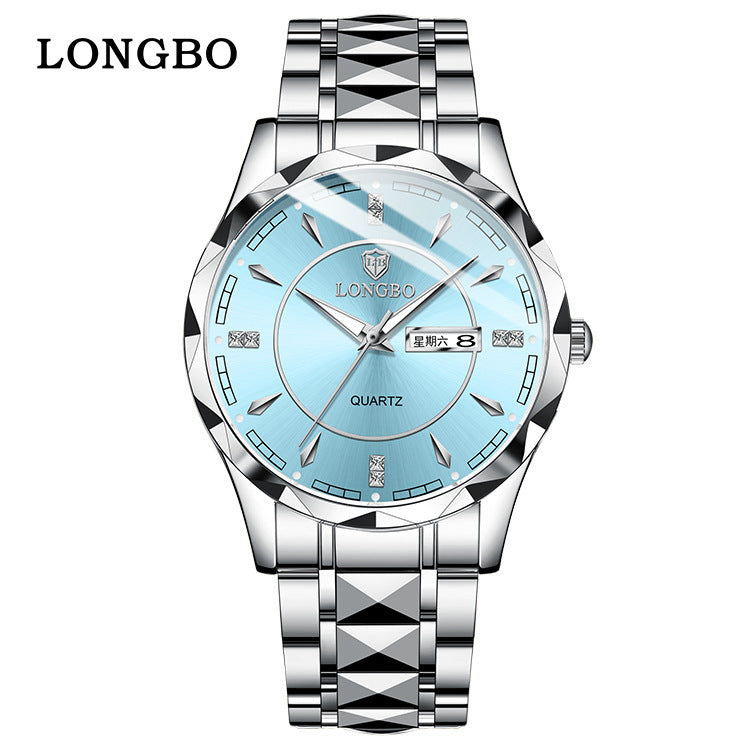 Longbo Brand Men's Quartz Waterproof Watch: Simple Casual Couple Watch.