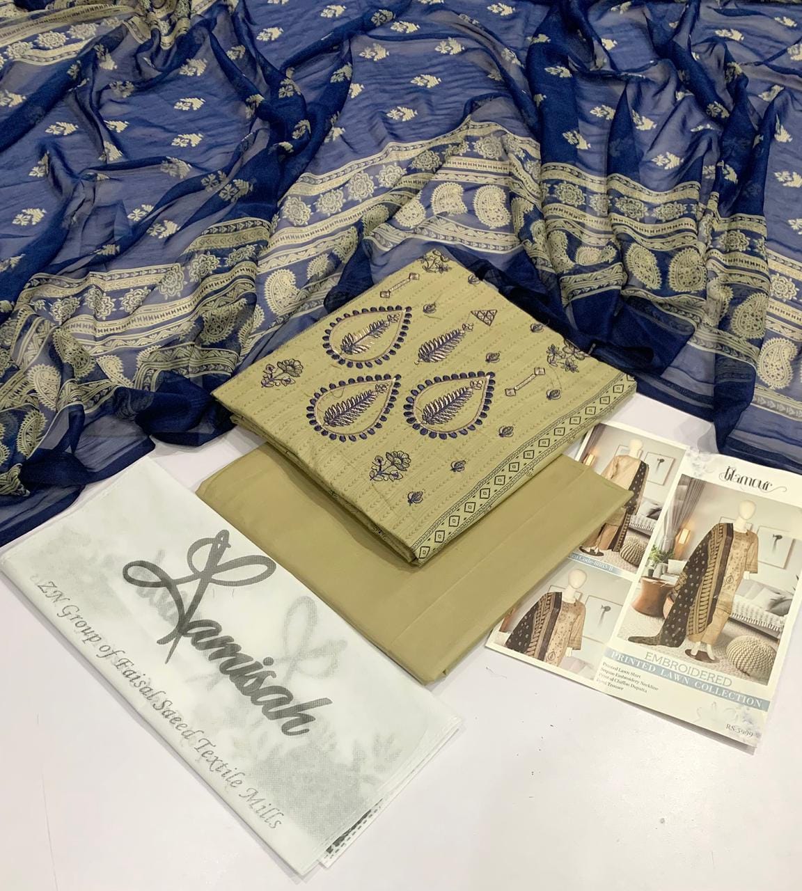 LAWN EMBROIDARY 3PC COLLECTION*